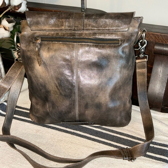 NWT Bed Stu Leather Jack Leather Crossbody Bag Black Lux Retail $245 - Picture 2 of 14